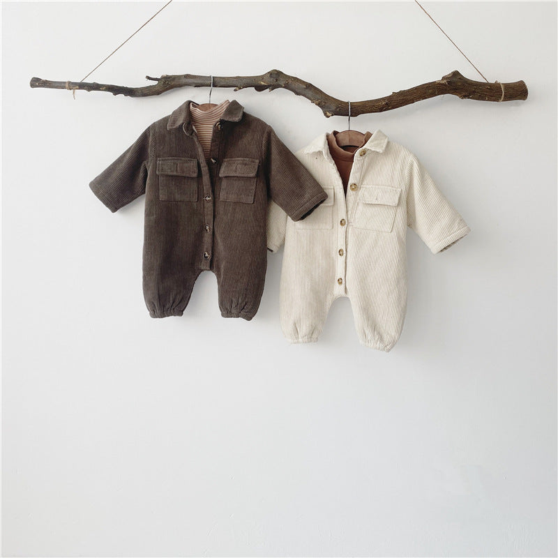 🤍 Kindra CozySuit™ – Cotton Baby One-Piece Romper Jacket