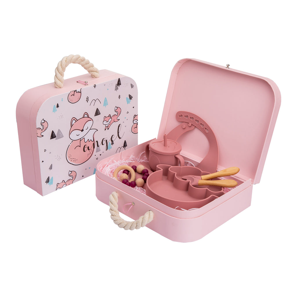 🍼 Kindra LittleFeast™ – Baby Silicone Tableware Gift Set