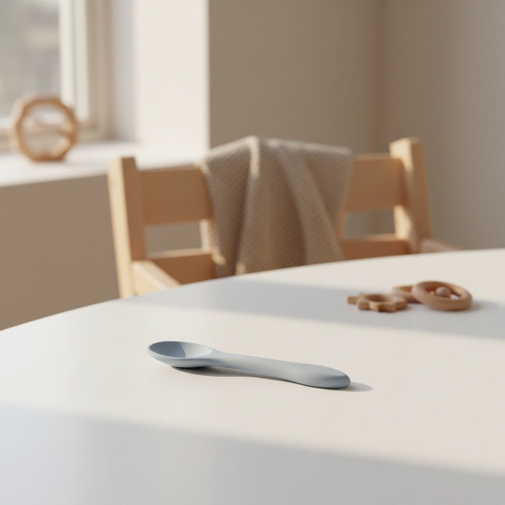 🥄 Kindra FirstBite™ – Food-Grade Silicone Baby Spoon & Fork