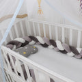 🤍 Kindra SoftBraid™ – Nordic Braided Crib Guard Pillow