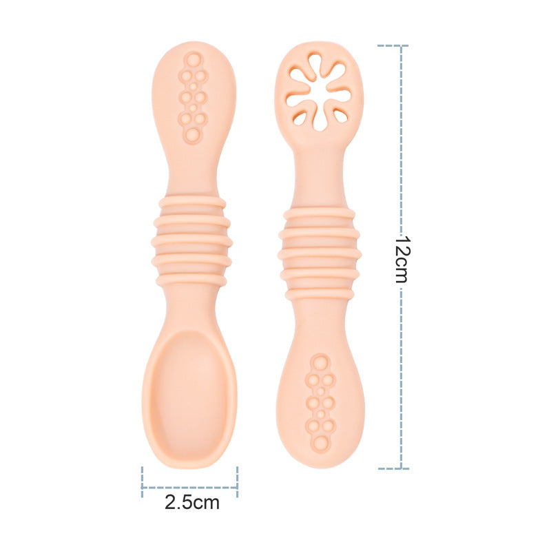🥄 Kindra SoftStart™ – Silicone Baby Rice Paste Spoon Set