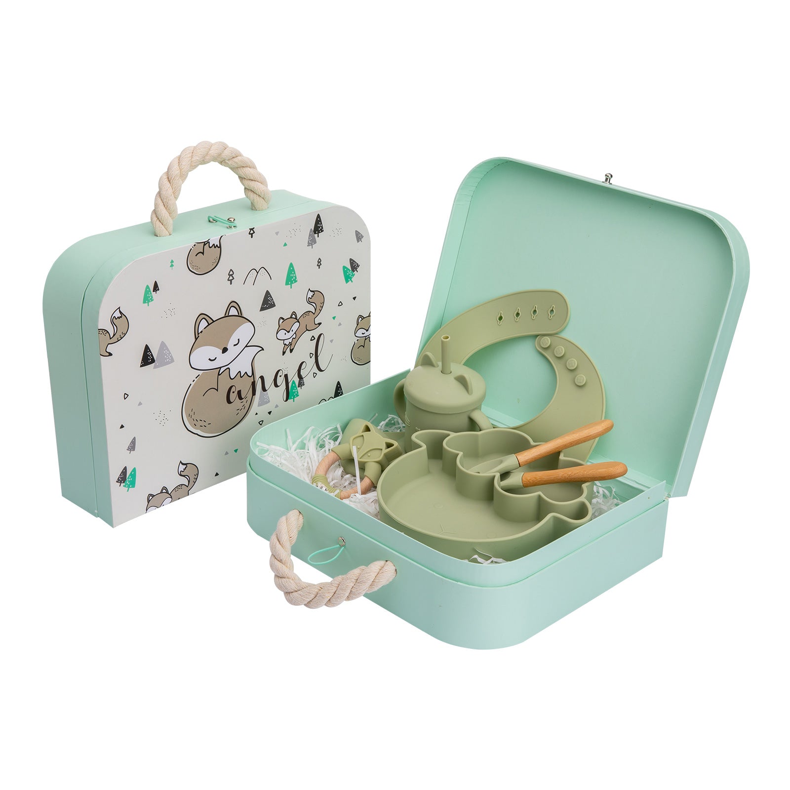 🍼 Kindra LittleFeast™ – Baby Silicone Tableware Gift Set