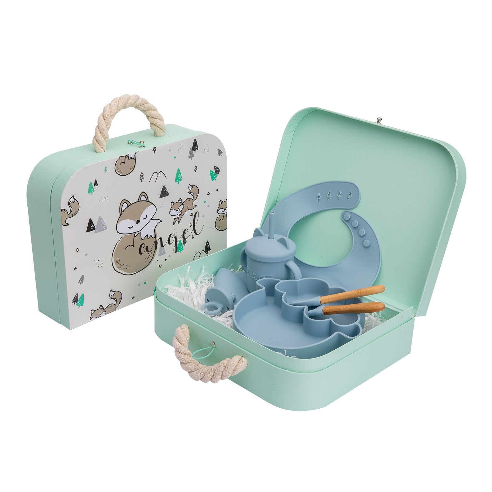 🍼 Kindra LittleFeast™ – Baby Silicone Tableware Gift Set